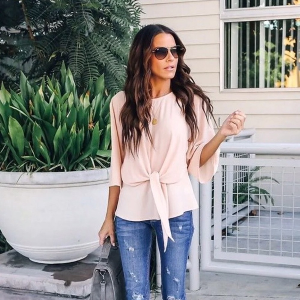 KNOT CHIFFON BLOUSE